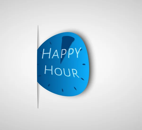 Deformierte Happy Hour-Uhr — Stockvektor