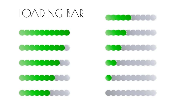 Green loading bars — Stock Vector