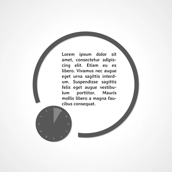 Symbole de montre et cercle — Image vectorielle