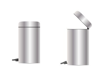 açık ve kapalı çöp kovası