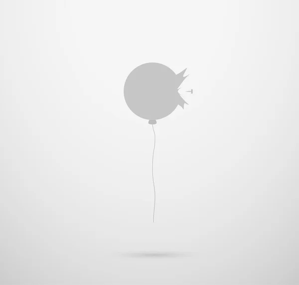 Silueta de globo agrietado — Vector de stock