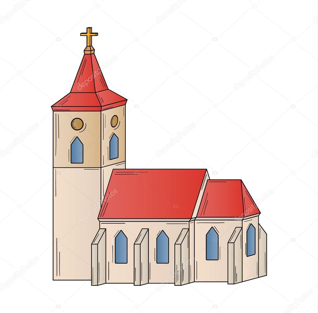 sketch of the church