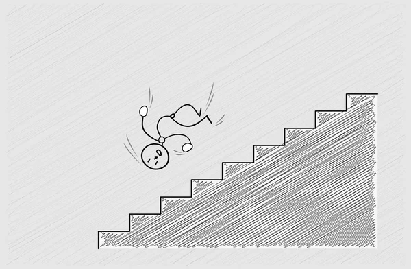 Caer de las escaleras — Vector de stock