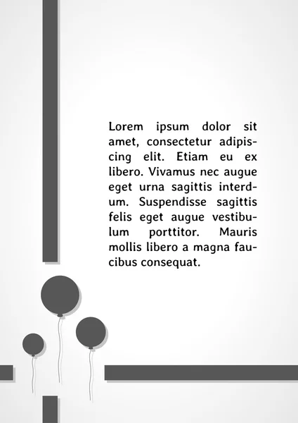 Ballons gris infographies sombres — Image vectorielle