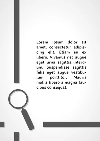 Loupe symbole infographie sombre — Image vectorielle