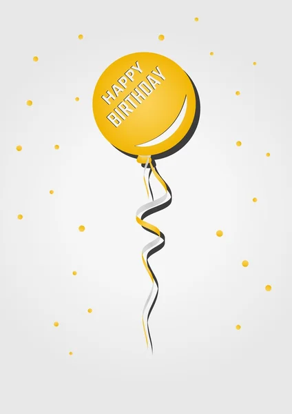 Ballon avec vœu d'anniversaire — Image vectorielle