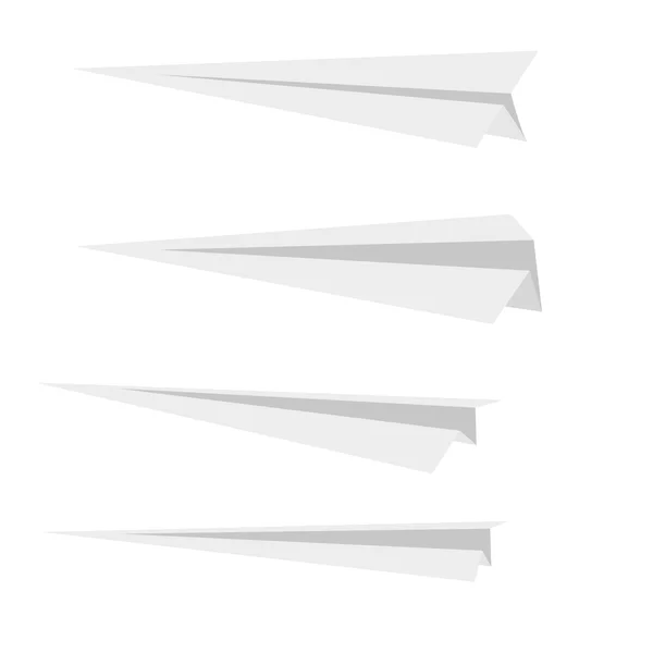 Four paper planes — Stock Vector