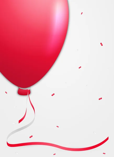 Bir kırmızı balon — Stok Vektör