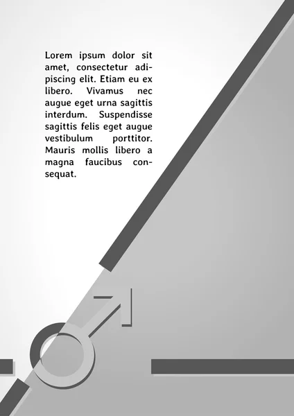 Mannelijke symbool donkere infographics — Stockvector