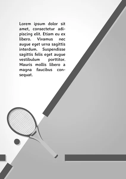 Tennis racket symbool donkere infographics — Stockvector