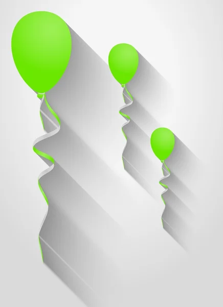 Balónky s dlouhý stín — Stockový vektor