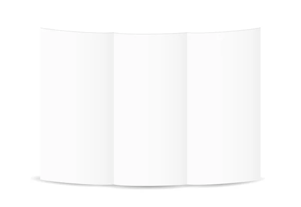 Weißes Blanko-Faltpapier — Stockvektor