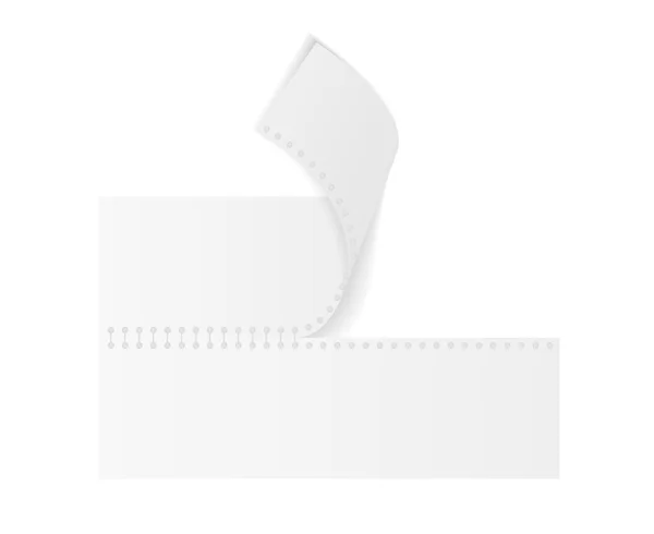 Bílý prázdný papír — Stockový vektor