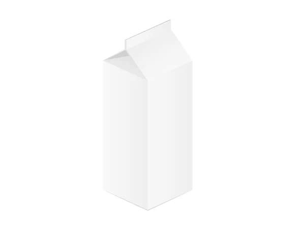 牛乳の紙箱 — ストックベクタ