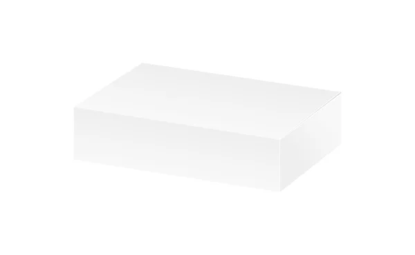 Caja blanca en blanco cerrado — Vector de stock