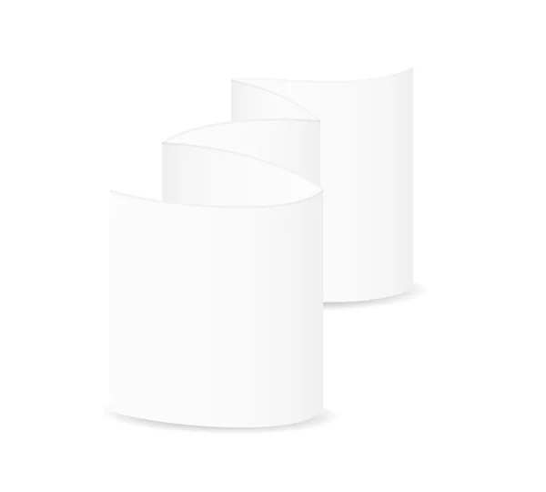 Blanco papel plegado en blanco — Archivo Imágenes Vectoriales