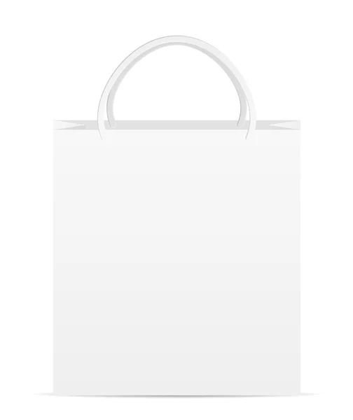 Bolsa de papel blanco — Vector de stock