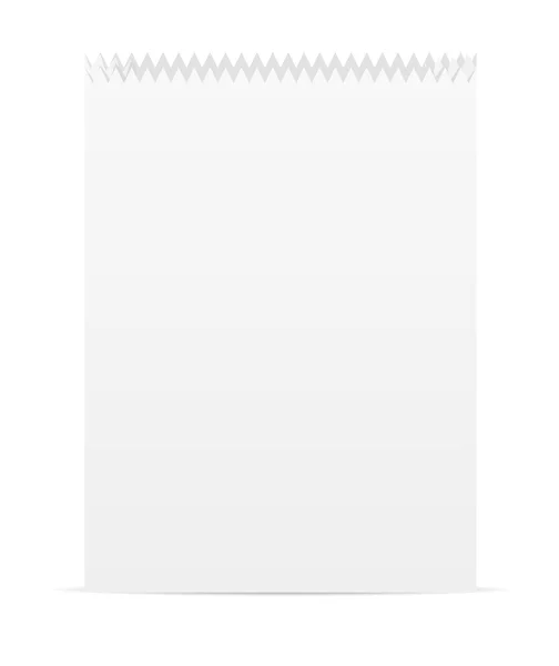 Λευκή χάρτινη σακούλα — Διανυσματικό Αρχείο
