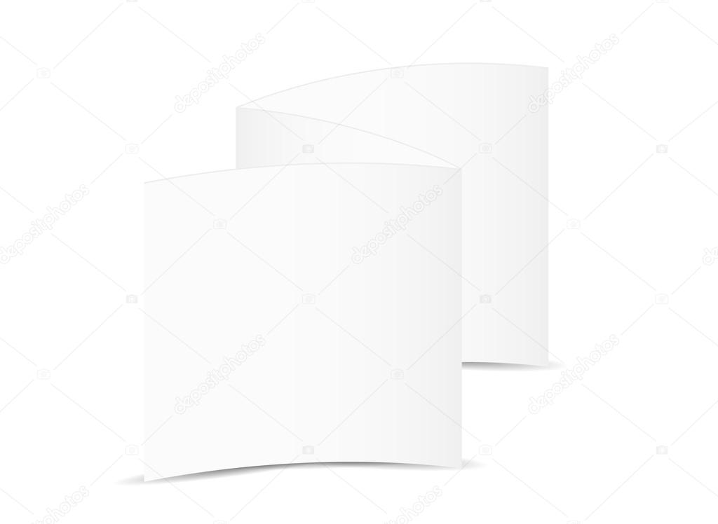 white blank folded paper