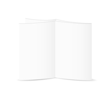 beyaz boş katlanmış kağıt