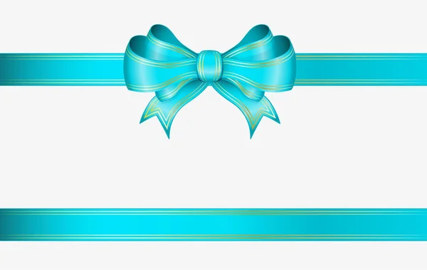 Blue ribbon and bow — Stock Vector