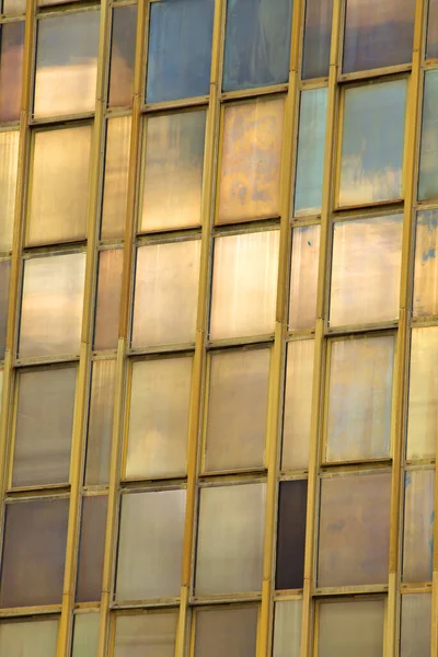 Janelas Azuis Amarelas Forma Cor Abstrata — Fotografia de Stock