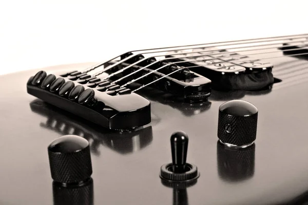 Guitarra Perto Instrumento Musical — Fotografia de Stock