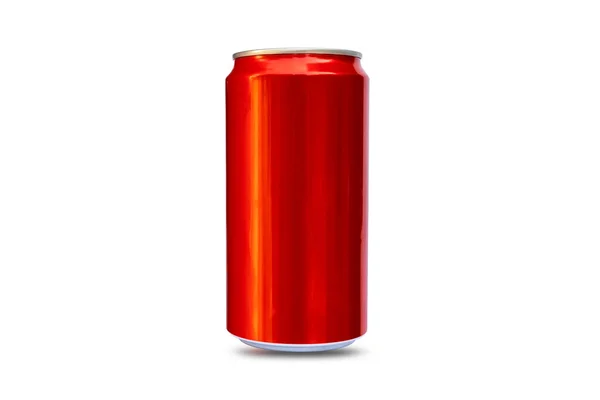 Latas Metal Rojo Para Cerveza Alcohol Jugo Bebidas Energéticas Refrescos — Foto de Stock