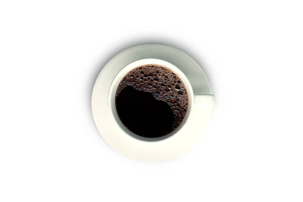 Czarna Kawa Filiżance Kawy Izolowanej Białym Tle Ścieżką Wycinania — Zdjęcie stockowe
