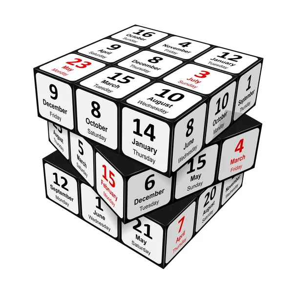 Son Tarih vektör çizim (Rubik küpü)