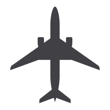 Uçak siyah simgesi