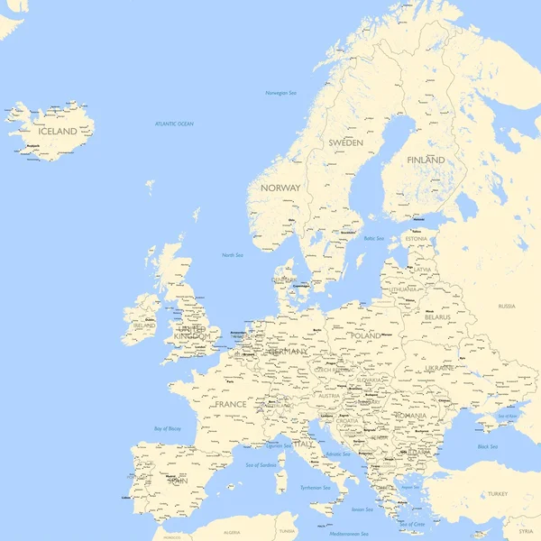 Vektörel Avrupa Haritası