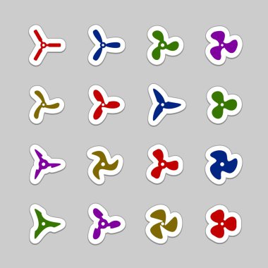 Propellers icon set clipart