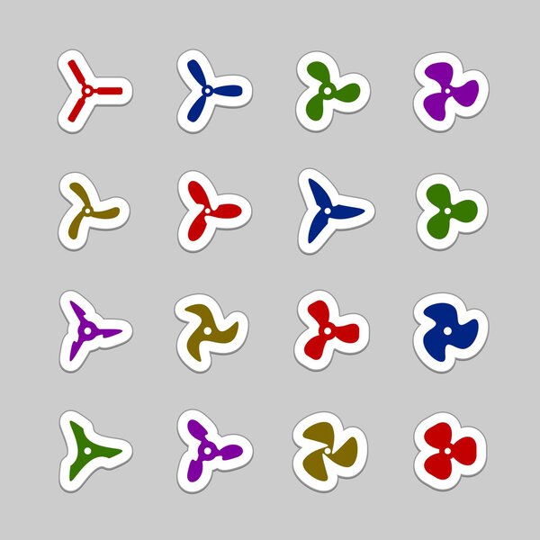 Propellers icon set