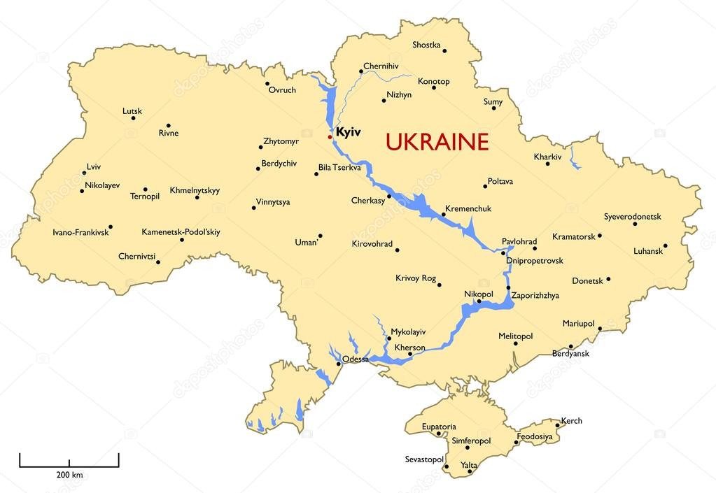 Kaart Oekraine | Kaart
