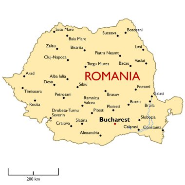 Romanya harita