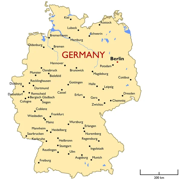 Germany map — Stock Vector