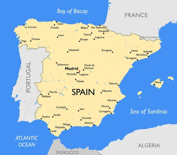 Spain map — Stock Vector