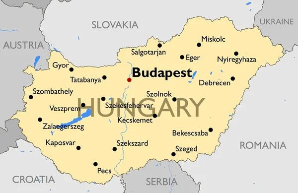 Hungary map — Stock Vector