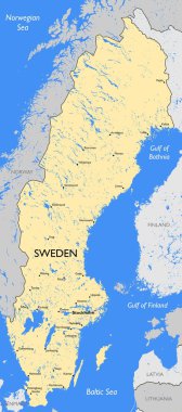 Sweden map clipart