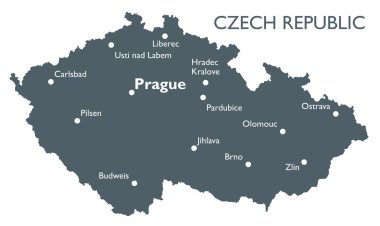 Vektör Çek Cumhuriyeti harita
