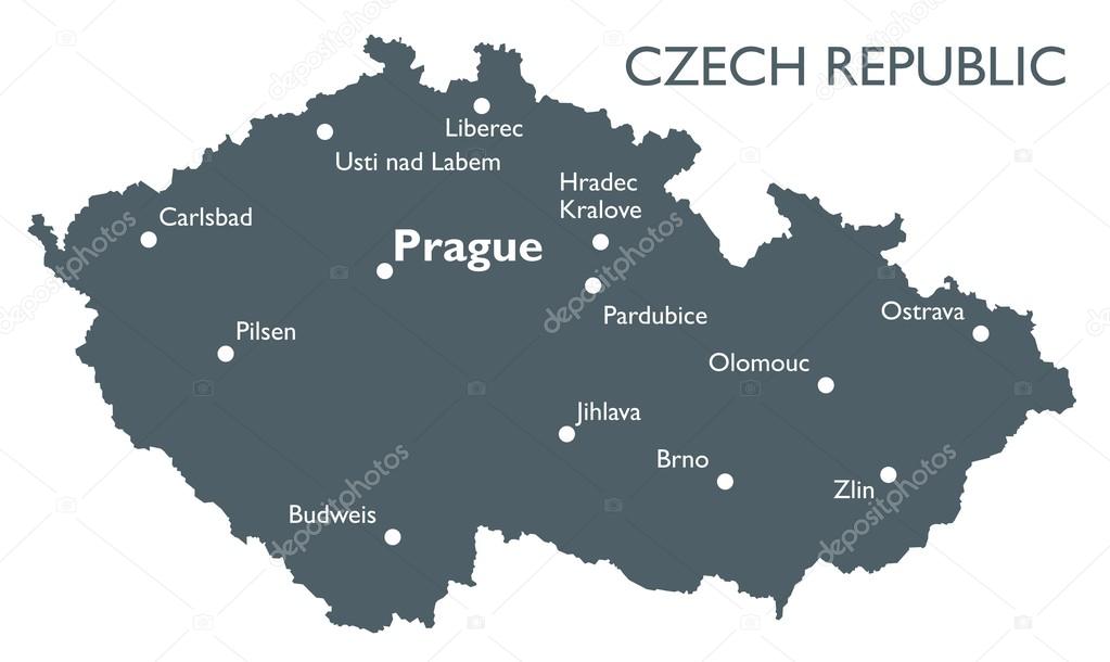 Vector Czech Republic map