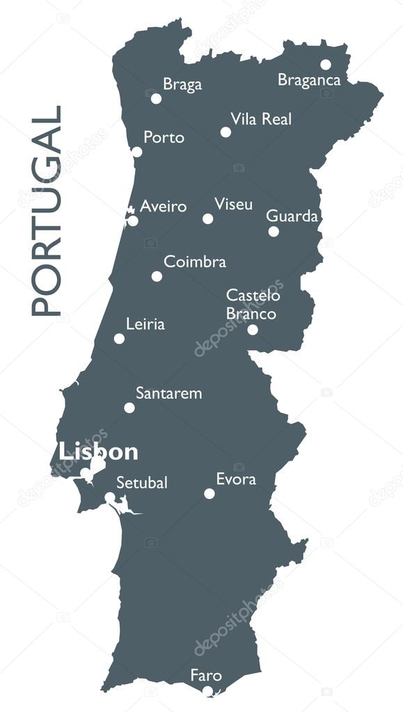 Vector Portugal map