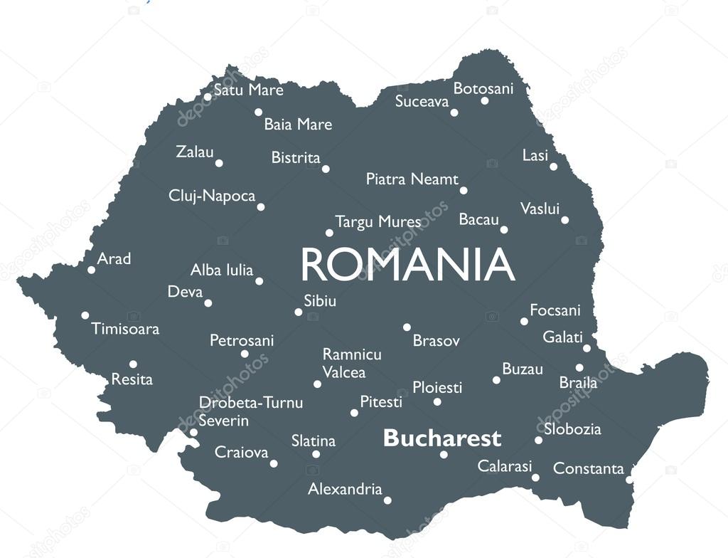 Vector Romania map
