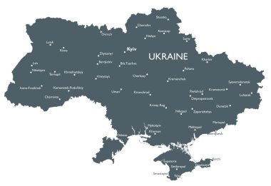 Vektör Ukrayna Haritası