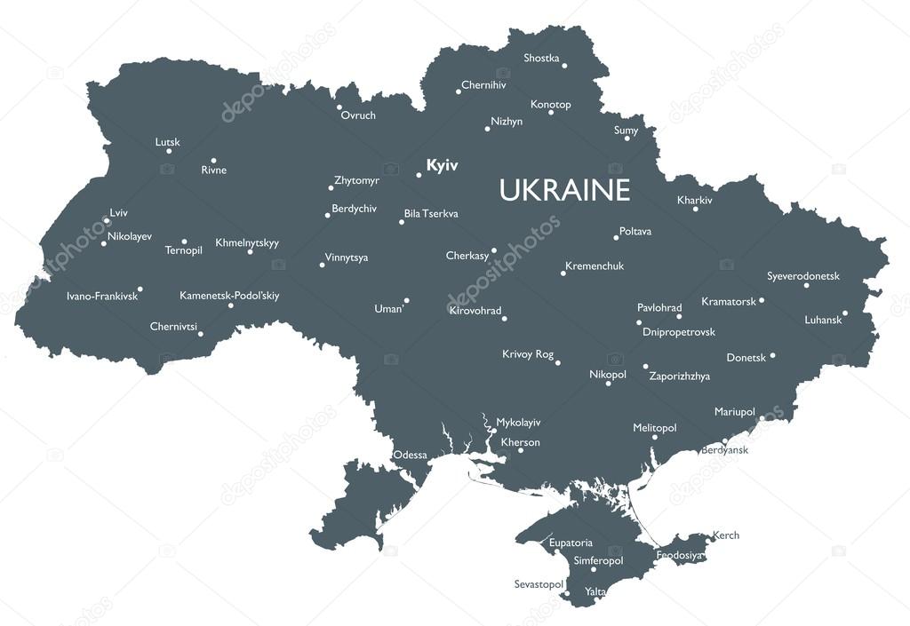 Vector Ukraine map