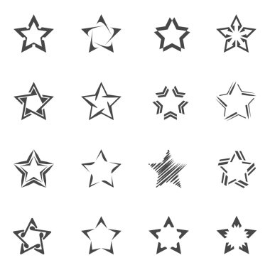 Vektör yıldız Icon set