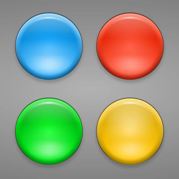 Badges brillants de couleur vectorielle — Image vectorielle