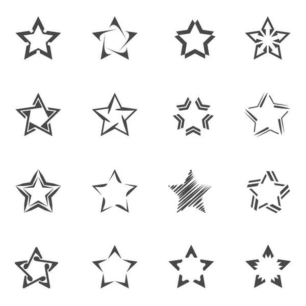 Conjunto de iconos de estrella vectorial — Archivo Imágenes Vectoriales