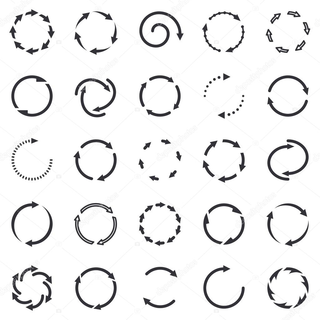 Circle arrows icons